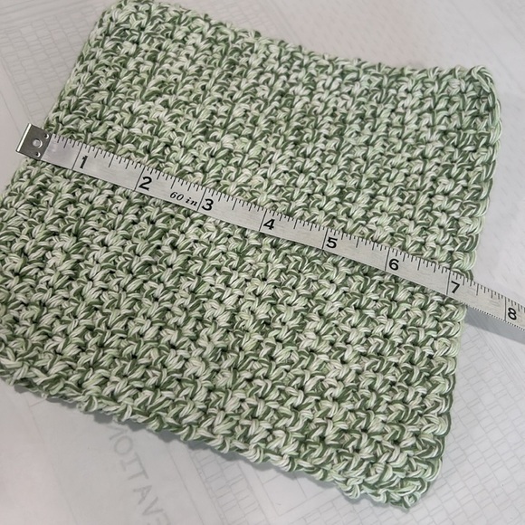 100% Cotton Hand Crocheted Washcloth/Dishcloth - Set of 3 - Picture 7 of 7